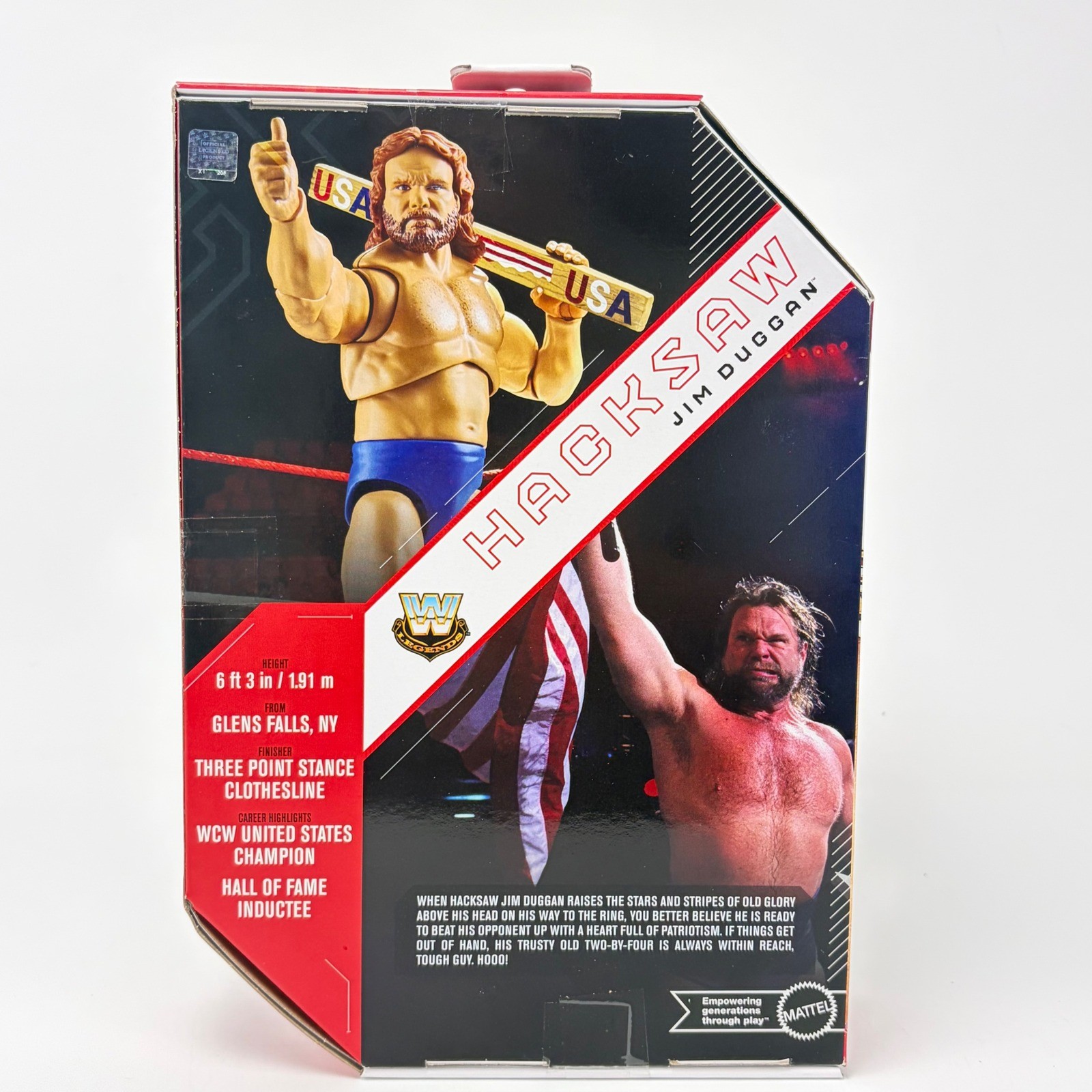 Mattel WWE Ultimate Edition Hacksaw Jim Duggan Legends Figure NEW In Hand!