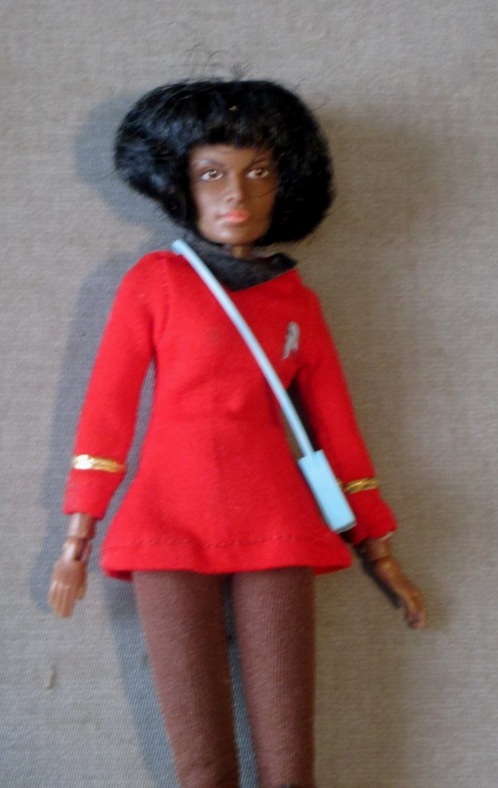 1974- MEGO- ACTION FIGURE- STAR TREK- LT UHURA-ON CARD-8″ VINTAGE TV MOVIE TOY