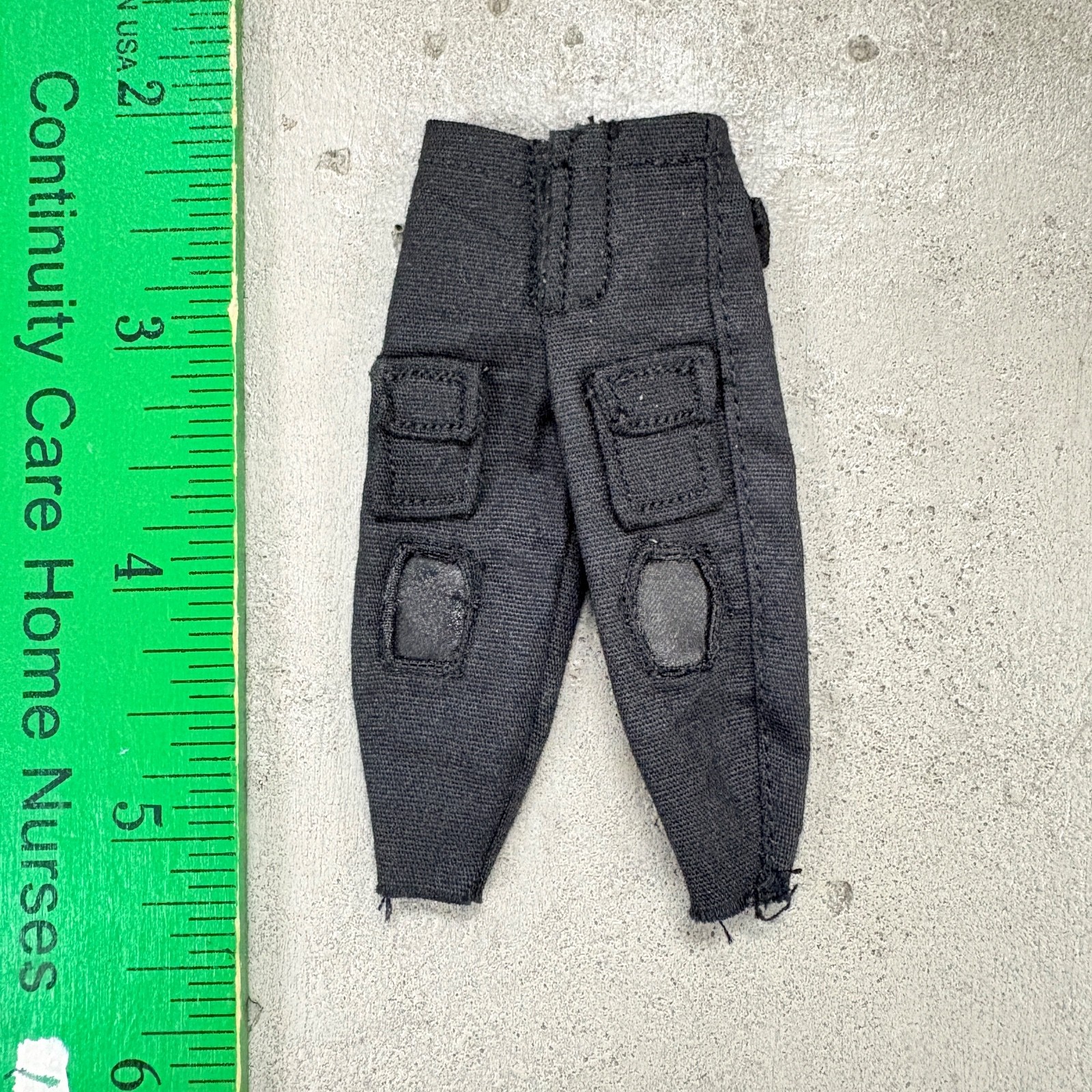 1/12 black calf-length Tactical Pants for 6″ medium to slim action figure body