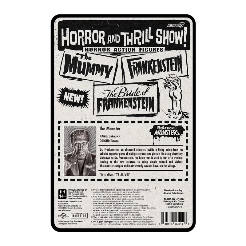 Frankenstein Universal Monsters Super7 Reaction Action Figure