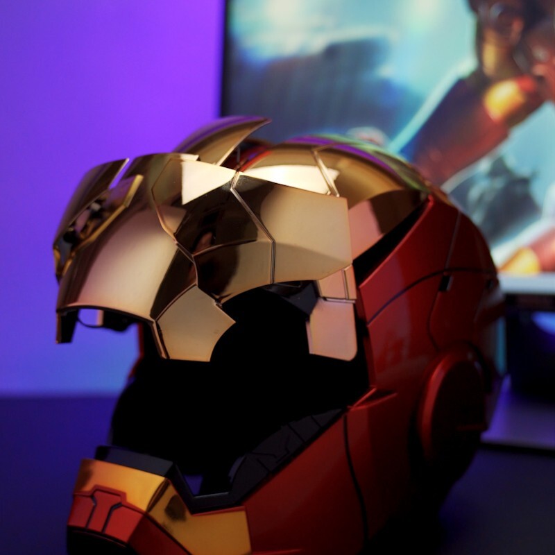 1:1 Iron Man MK5 Jarvis Deformable Voice Control Wearable Helmet Electroplated