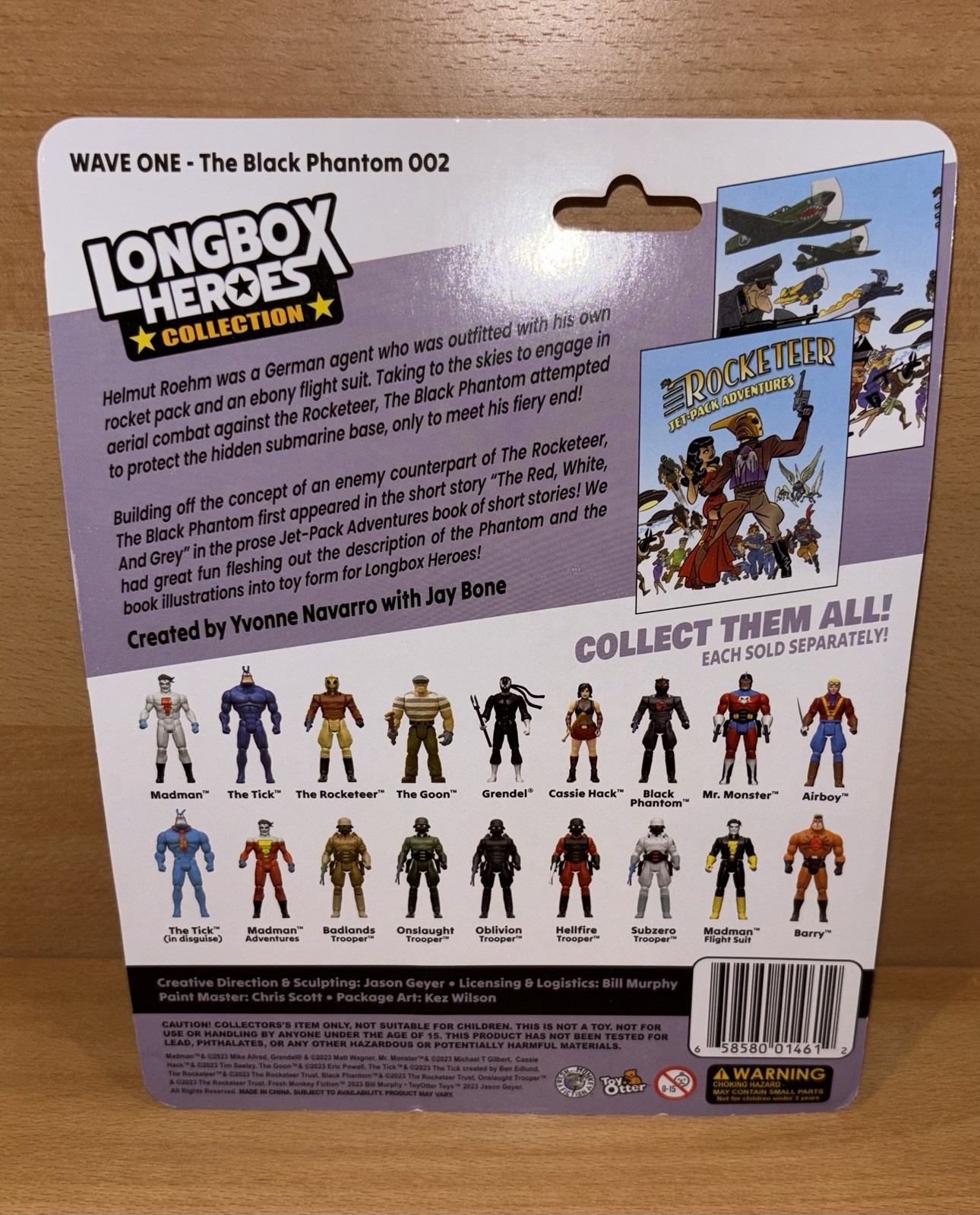 Longbox Heroes THE BLACK PHANTOM Rocketeer 5-inch Retro Figure Fresh Monkey NEW