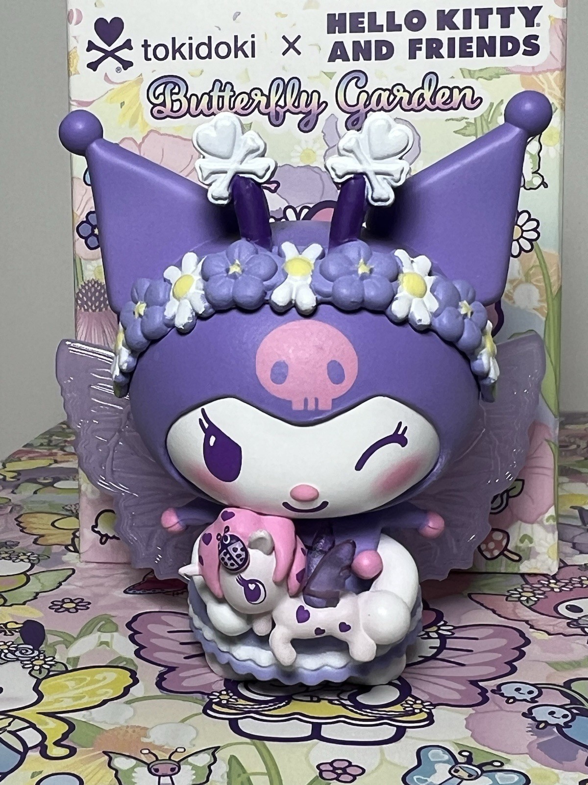 Tokidoki x Hello Kitty & Friends Butterfly Garden Kuromi 3″ Vinyl Figure New