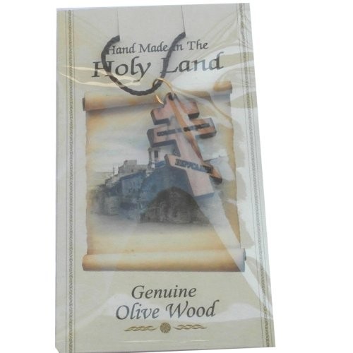 Russian Orthodox Cross olive wood necklace, necklace is 60cm long – 23.5 inches