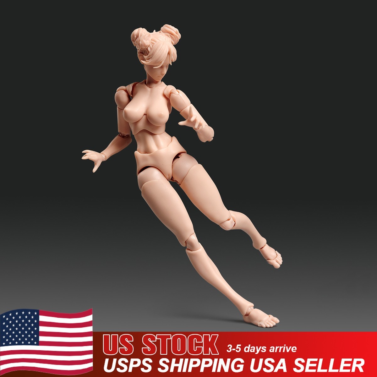 USA Romankey X COWL 1/12 Female Soldier Figure 6inch Pale Skin Joint Body Model