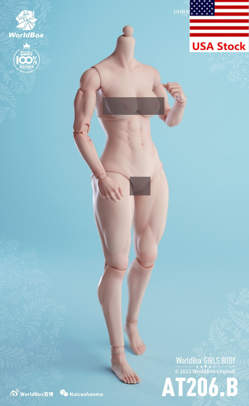 Worldbox AT206B 1/6 Female Pale Muscle Flexible Girl Body 12»Action Figure