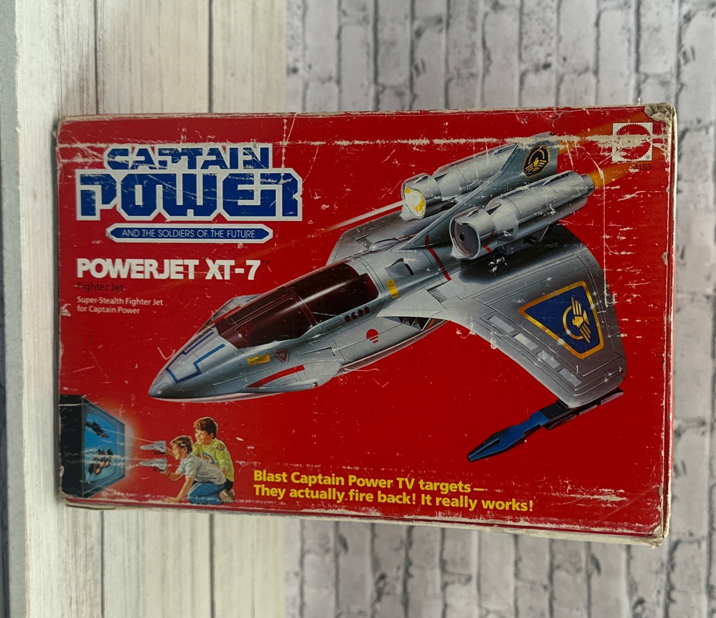 Vintage 1987 Mattel Captain Power Powerjet XT-7 Complete W/ Original Box