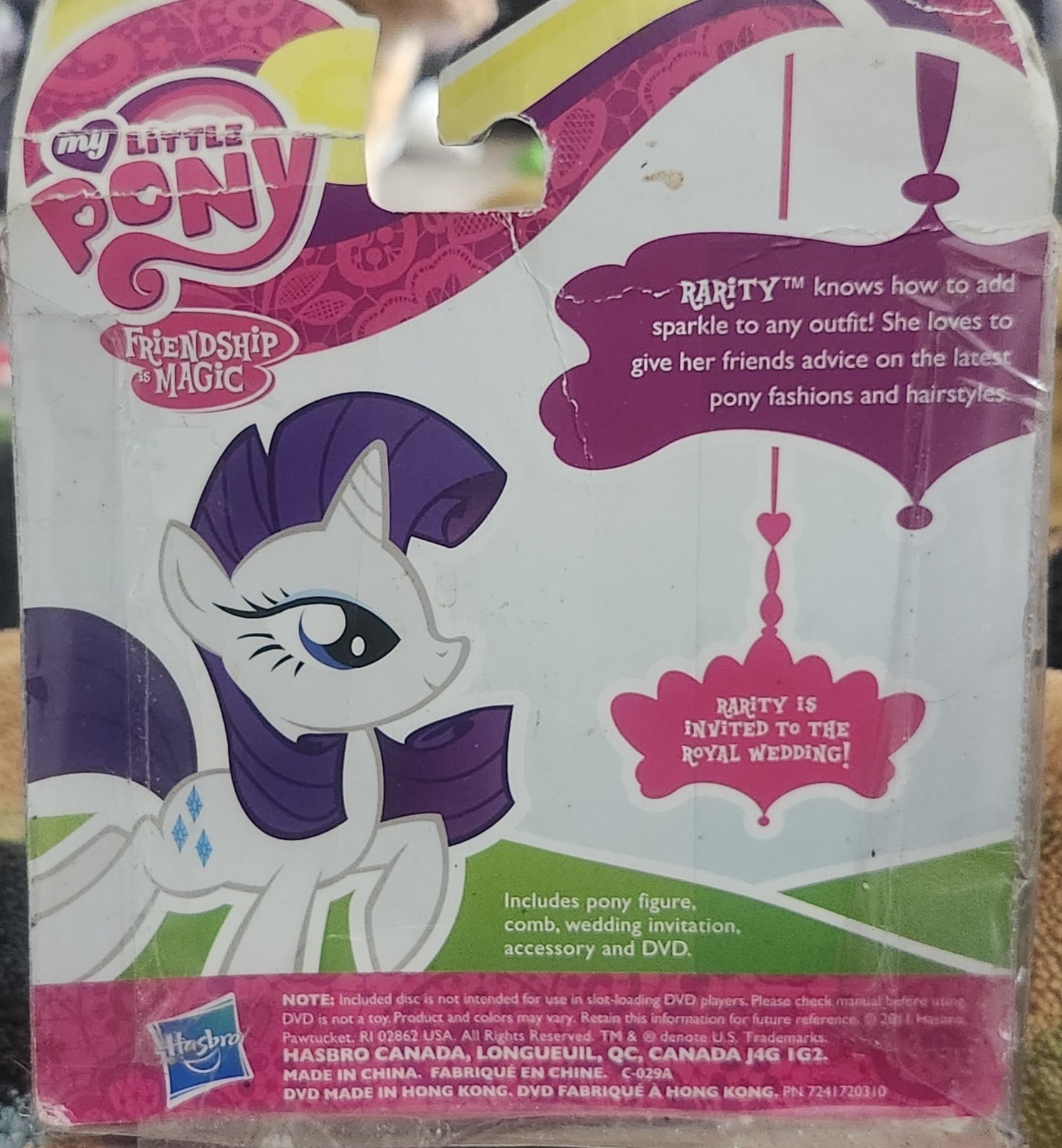 Hasbro My Little Pony Brushable G4 Rarity+DVD signed by TABITHA ST. GERMAIN