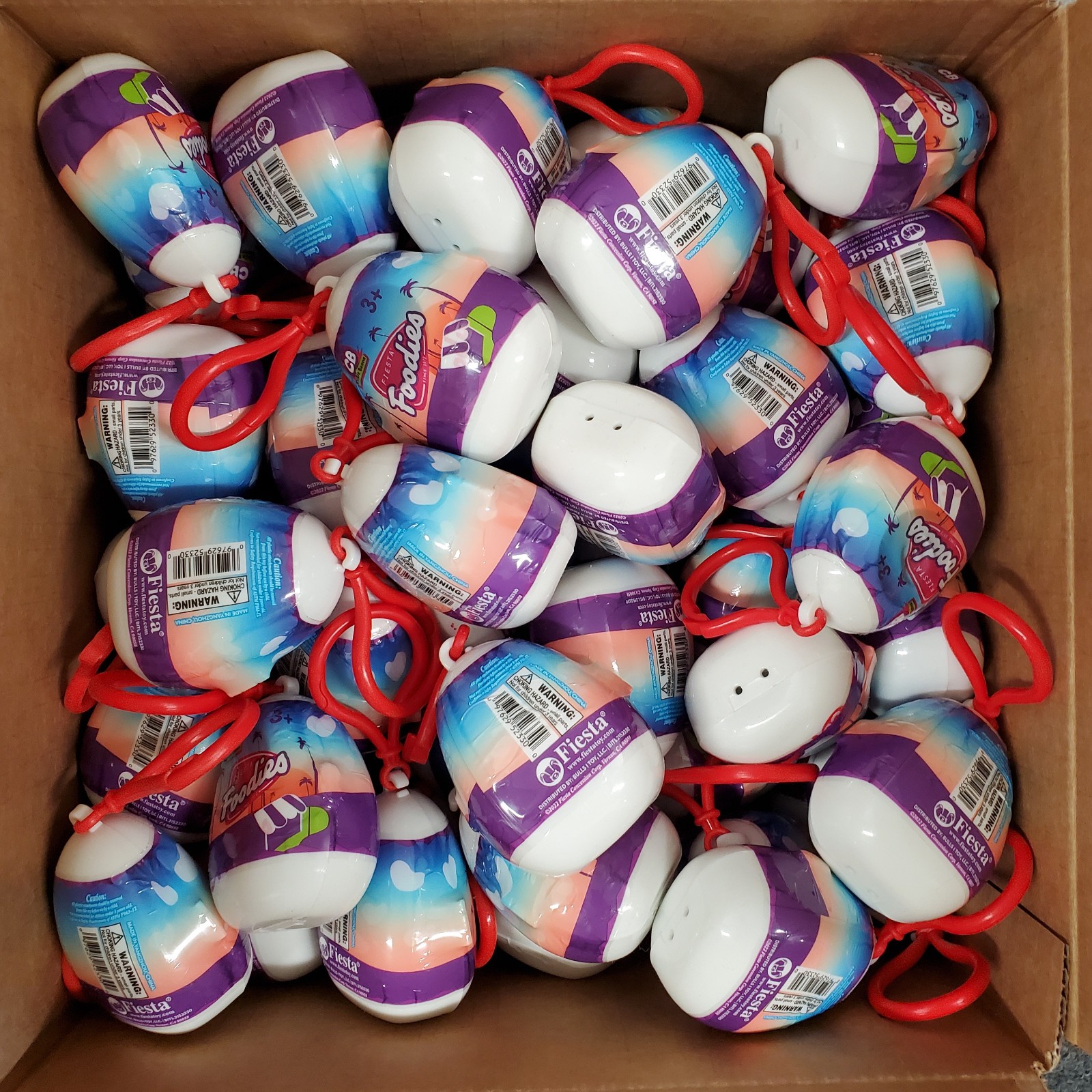 Fiesta Foodies Cutie Beans Plush Clip-On – Lot of 135 Sealed Capsules