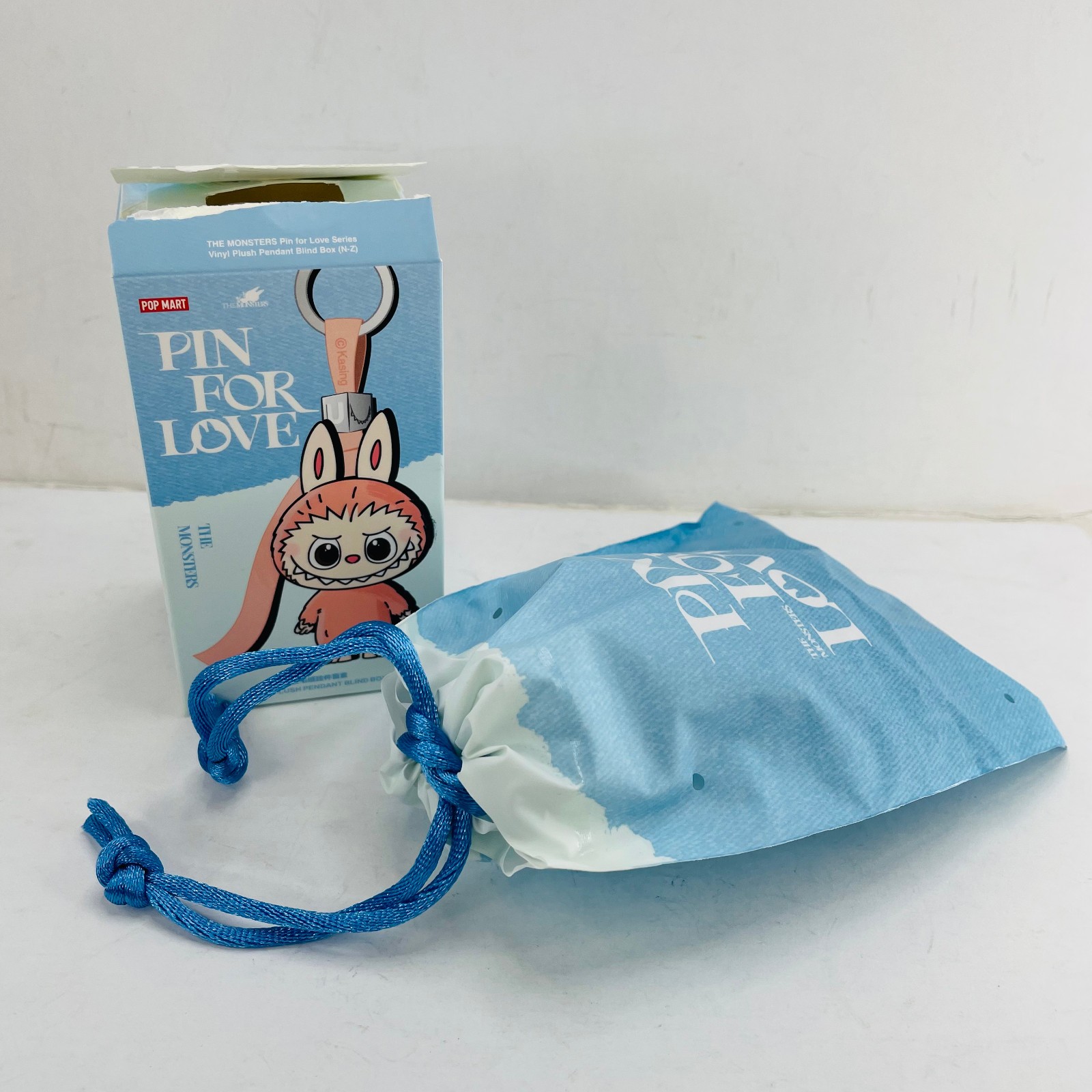 POP MART Labubu The Monsters Pin For Love Series Mini Vinyl Plush Doll Pendant Q