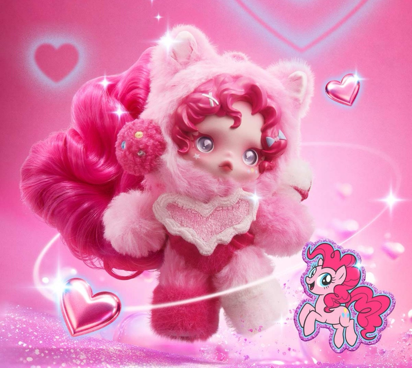 Pop Mart Skullpanda My Little Pony Series Pendant Plush Doll