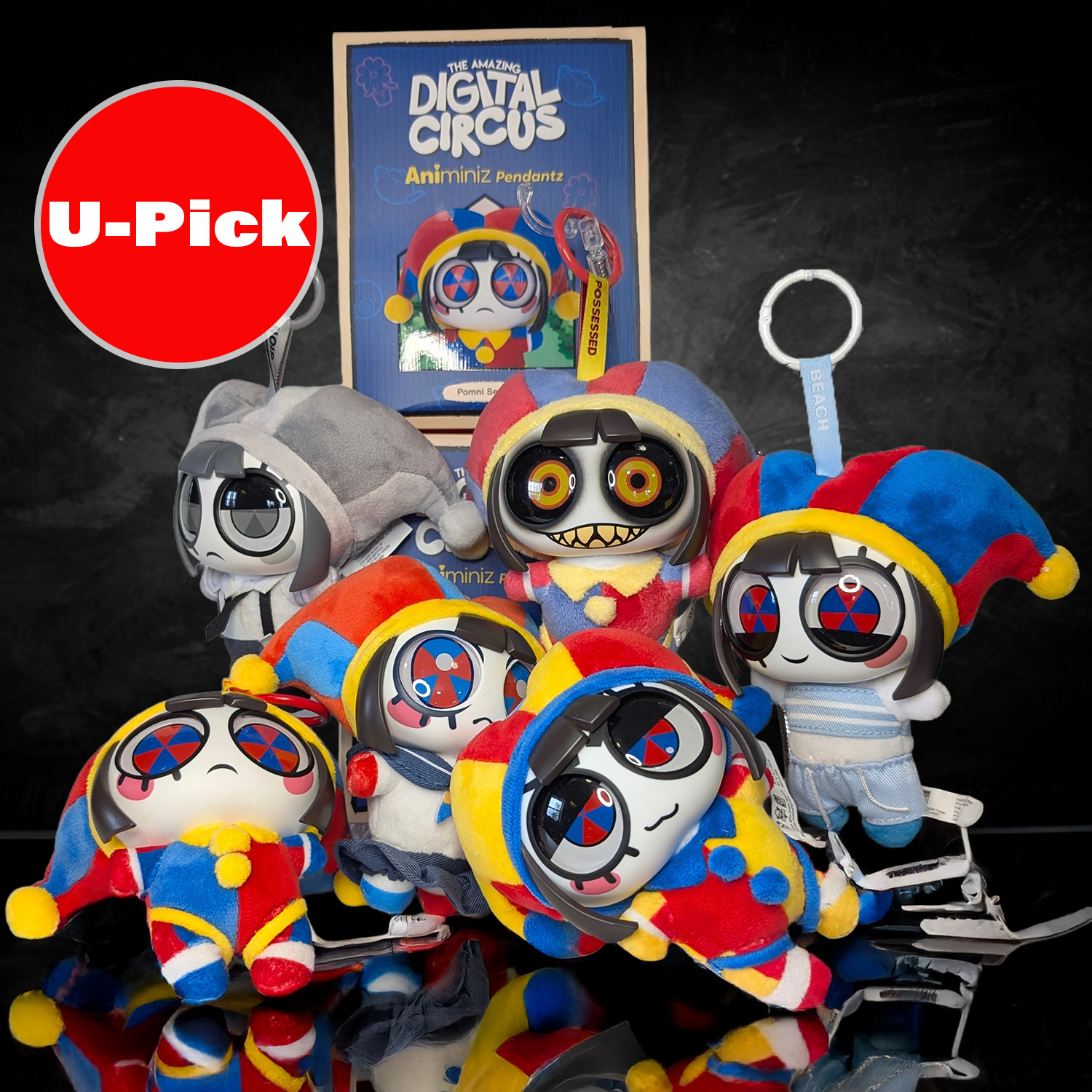 The Amazing Digital Circus Pomni Animiniz Pendantz Premium Plush Keychain Figure