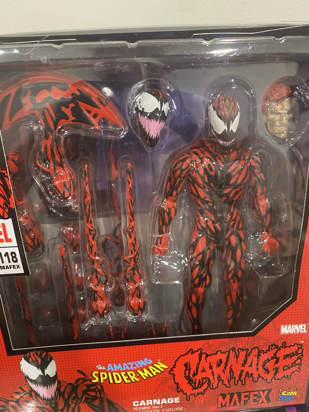 MAFEX Spider-Man Action Figure Lot Spider-Man, Ghost Spider, Carnage, Miles