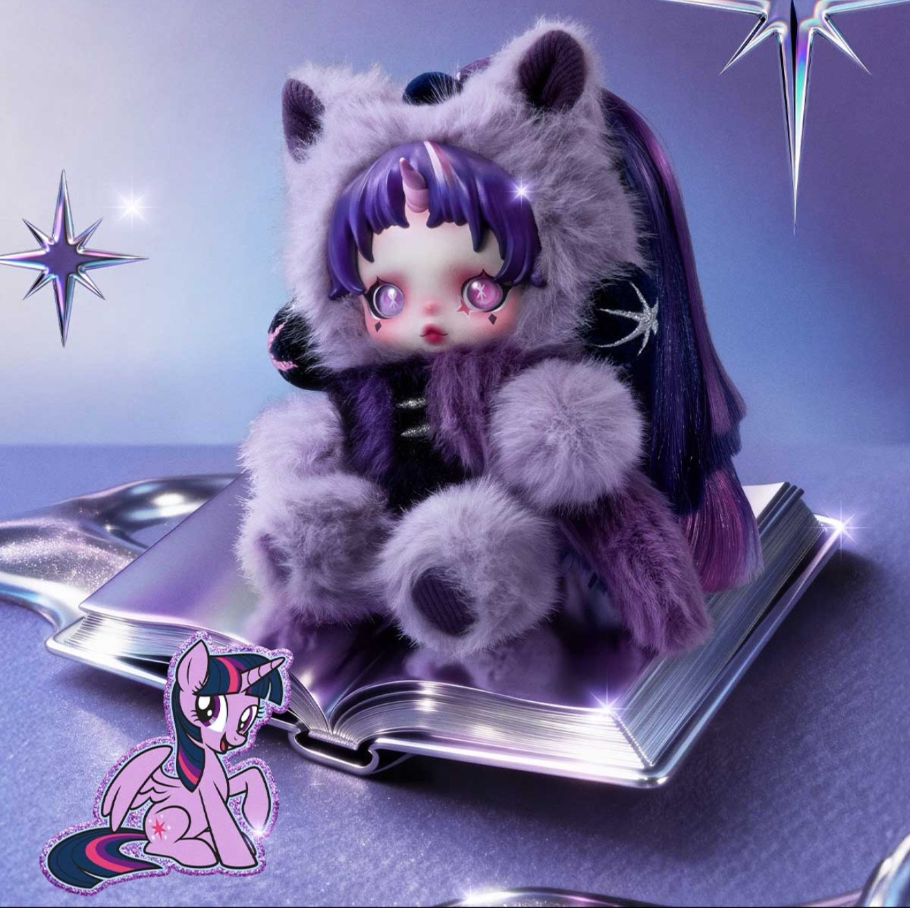 Pop Mart Skullpanda My Little Pony Series Pendant Plush Doll