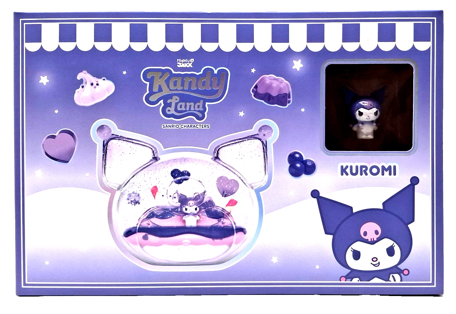 Kandyland Kuromi 6 Inch Collectible Figurine Diorama Mighty Jaxx Sanrio New