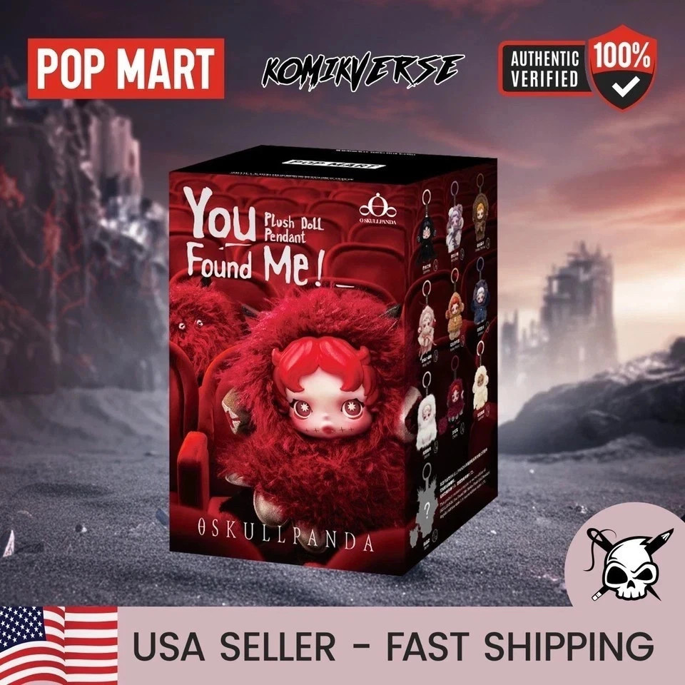 POP MART x Skullpanda You Found Me Series Plush Doll Pendant Figure – Chomp