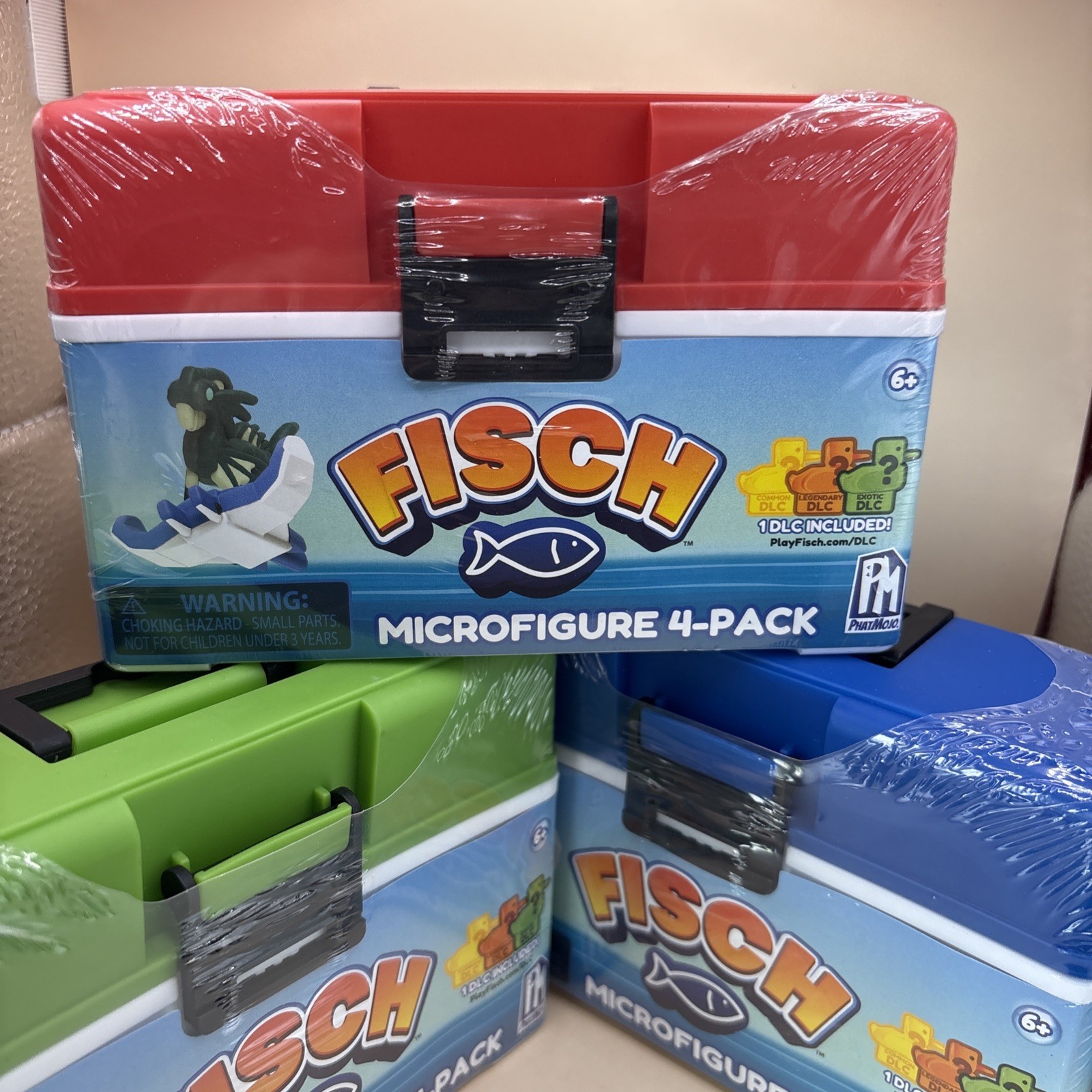 Lot Of 3 Fisch Microfigure 4 Packs & DLC Codes. Sealed 2025 Phat Mojo