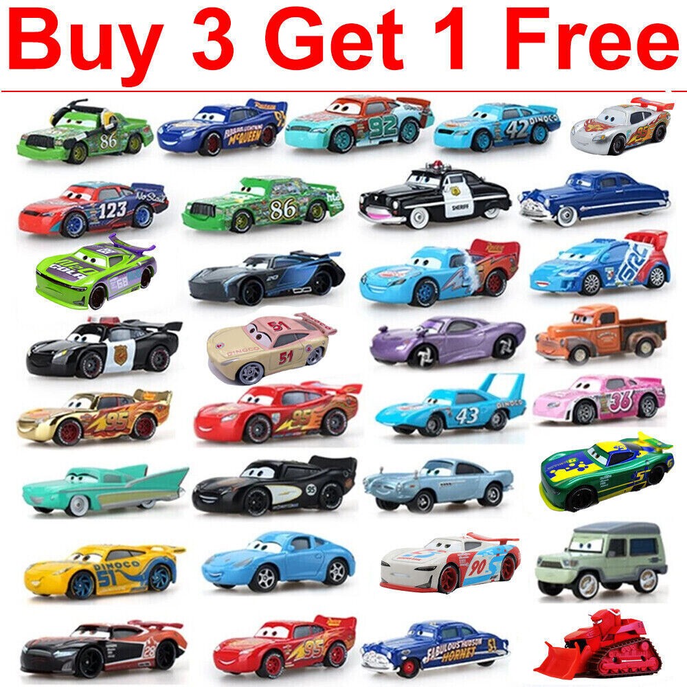 Disney Pixar Cars Lot Lightning McQueen Truck 1:55 Diecast Car Queen Toy Car