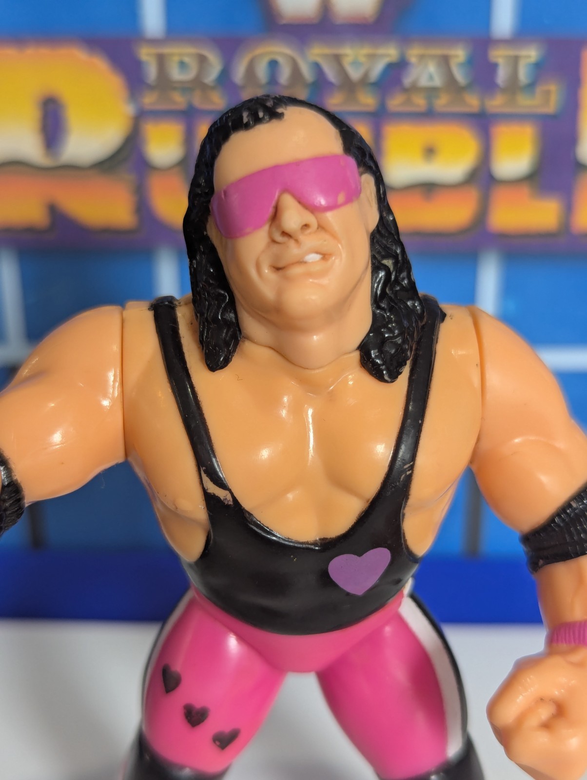 WWF Hasbro Bret Hart – WWE Mattel LJN Vintage Titan Sports – Purple
