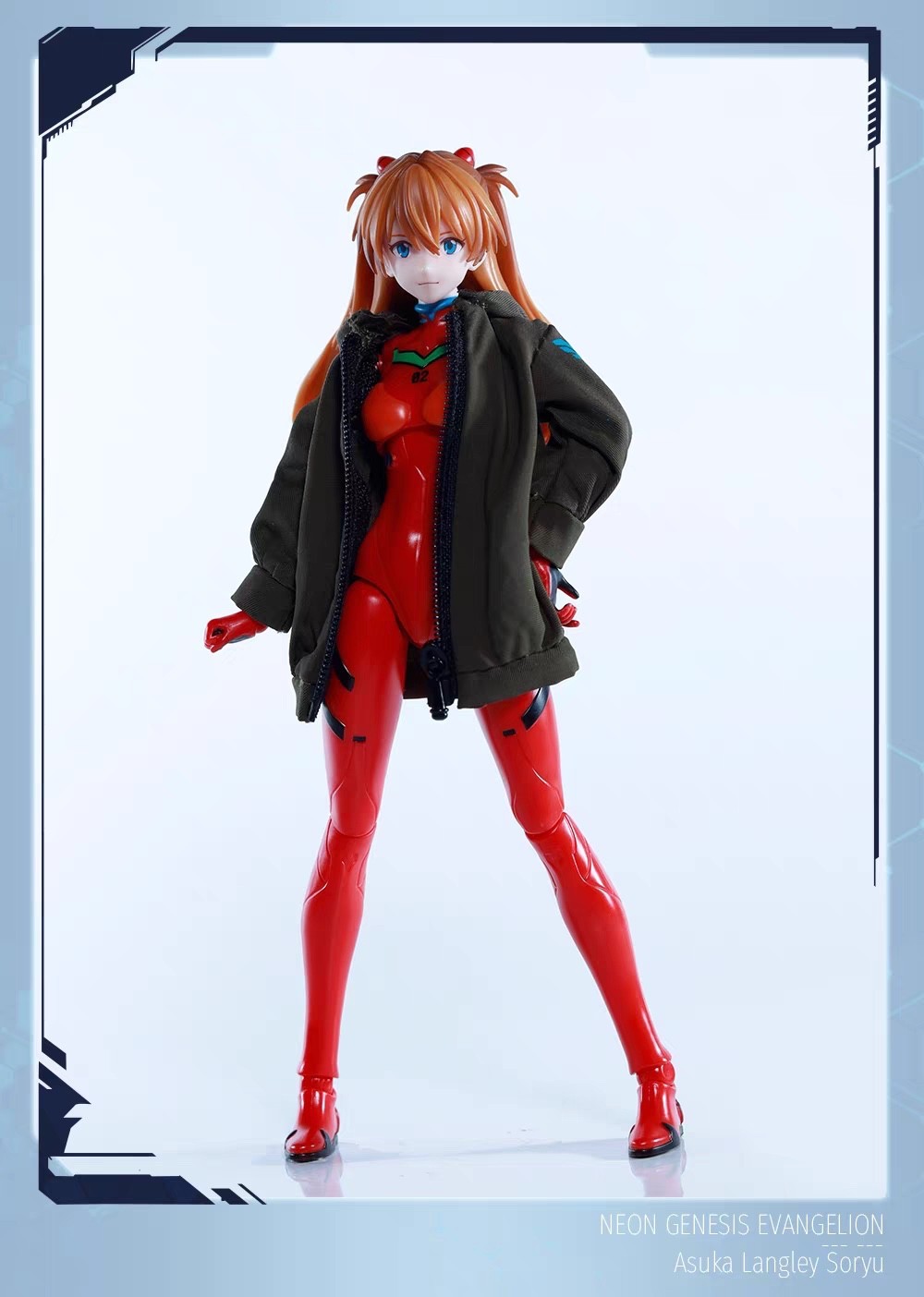 SP-EVA-ASK: 1/12 Green Zipper jacket for EVA Asuka Langley 6″ action figure