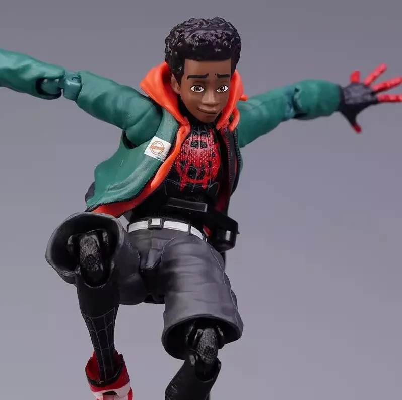Spider-Man Action Figure Miles Morales Into The Spider Verse Toy Gift With Box