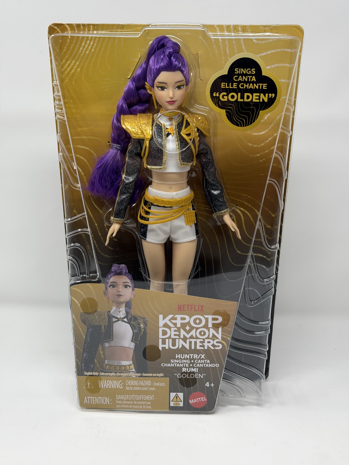 KPop Demon Hunters HUNTR/X Rumi Golden Singing Doll Mattel Netflix New Sealed