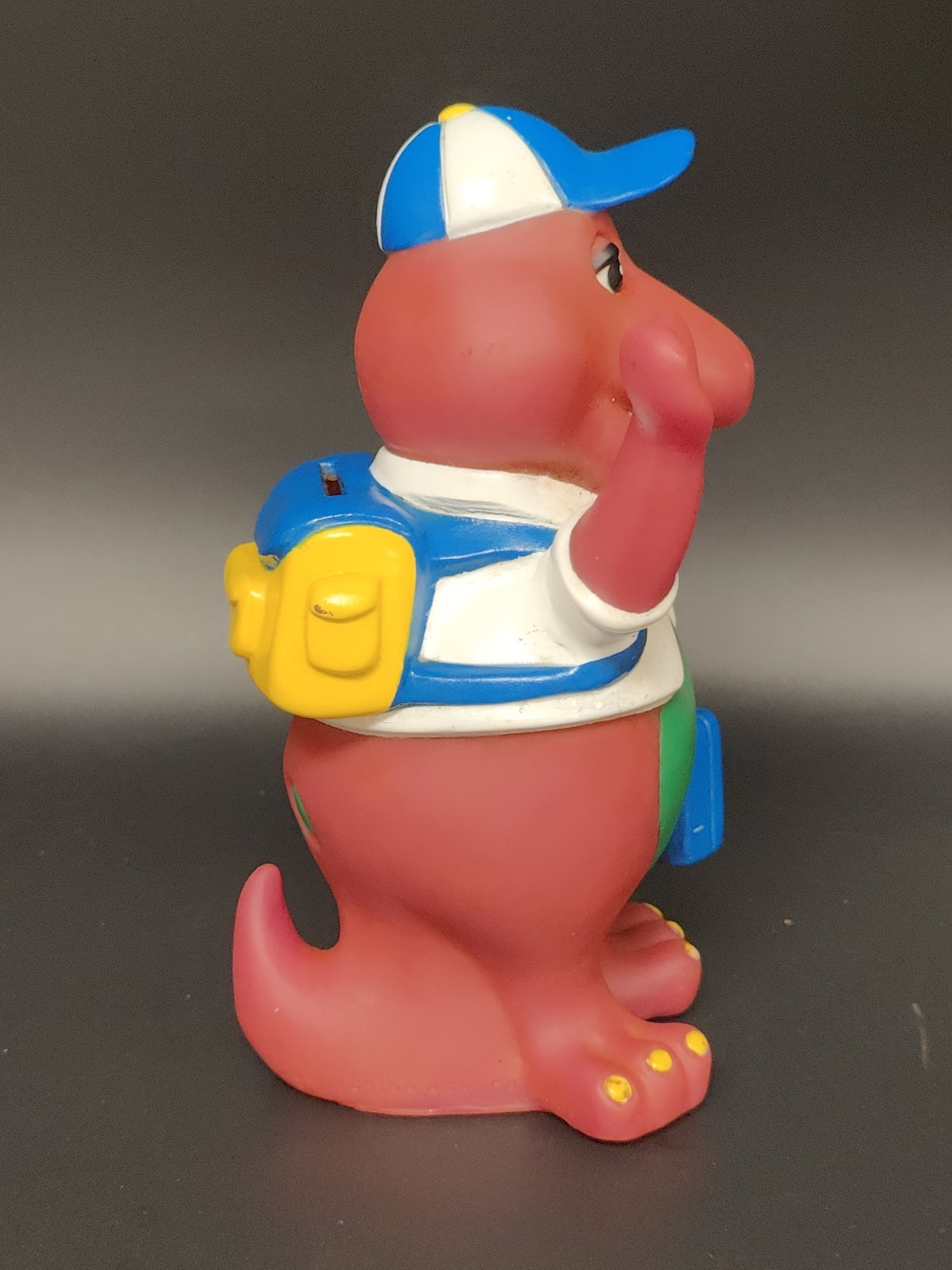 Vintage 1992 Lyons Group Barney Purple Dinosaur Coin Piggy Bank Back to School