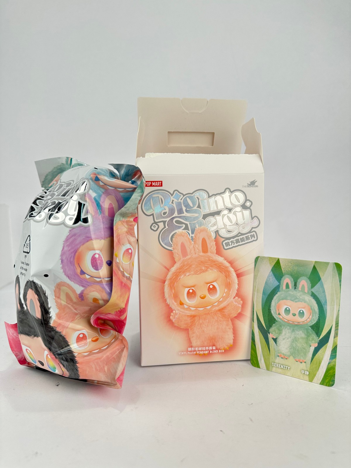 POP MART Labubu The Monsters Big Into Energy Serenity Plush Doll New Sealed Bag