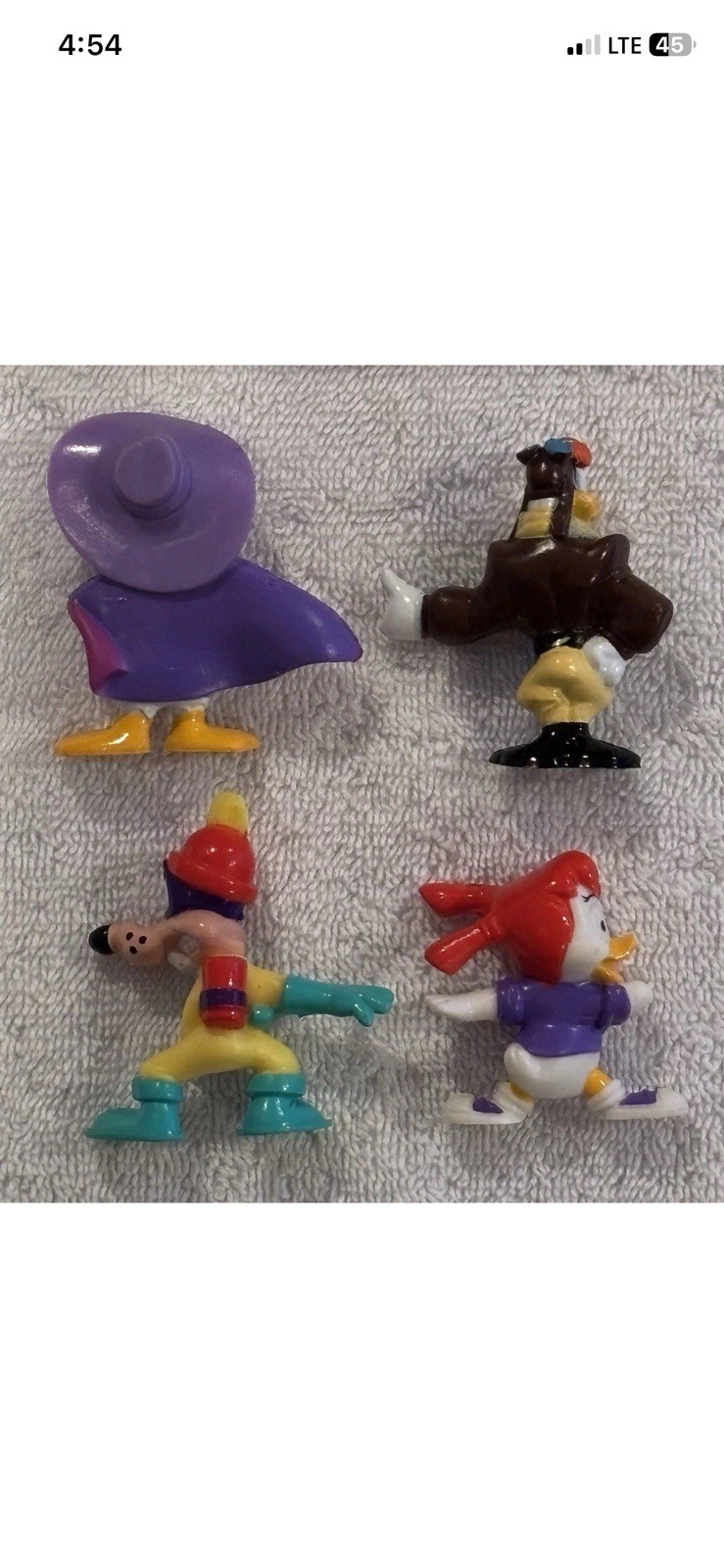 Vintage Complete Set of 4 Kelloggs Darkwing Duck Disney 2” PVC Figures 1992