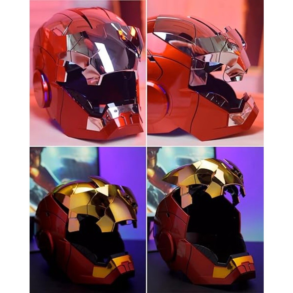 US!!! Autoking Iron Man Helmet MK5 1/1 Voice-controll Mask or Reactor Base Stand