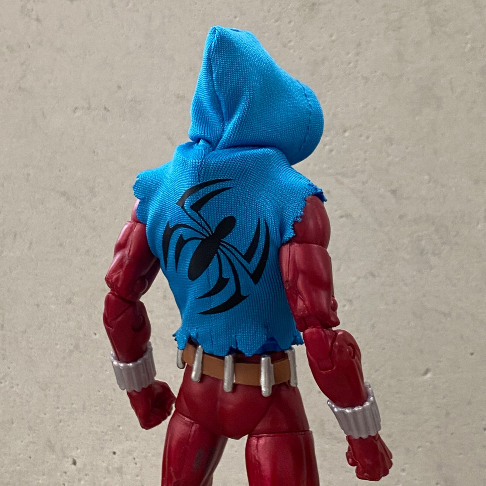 PB-SSH-SPD: 1/12 Blue hoodie for Marvel Legends Scarlet Spiderman (Updated Ver.)