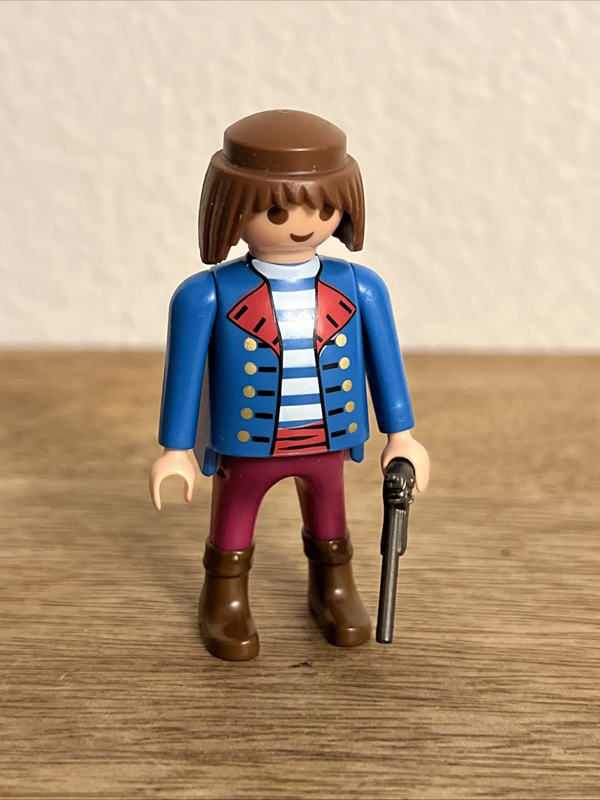 Playmobil Sailor W/ Gun & Blue Jacket 3”!Figure Geobra 2000 Abs Plastic Toy