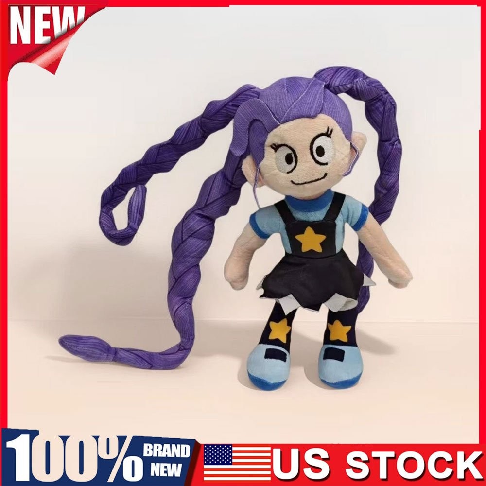 2026 Lily Plush Doll – Cute Girl with Purple Long Braids Perfect Birthday Gifts