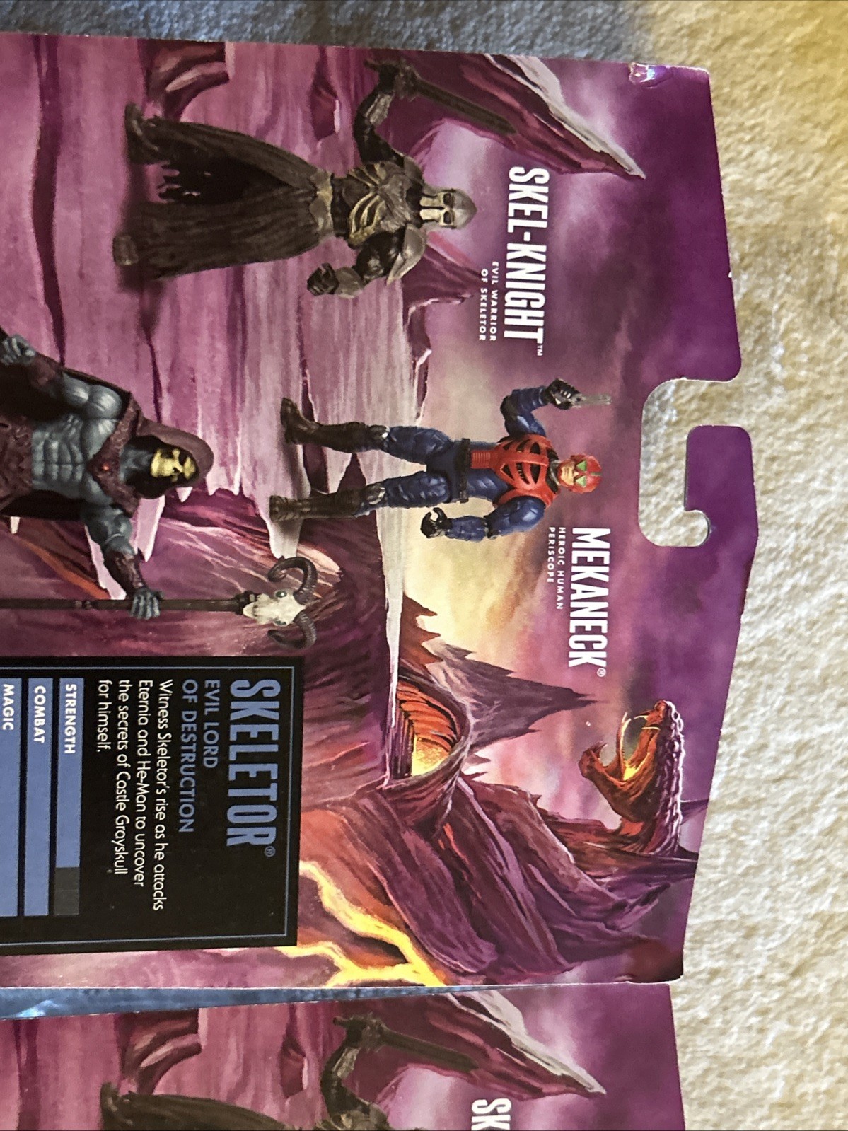 Skeletor Masters of the Universe MOTU Mattel + Sketch Book He Man ( 4 Figures )