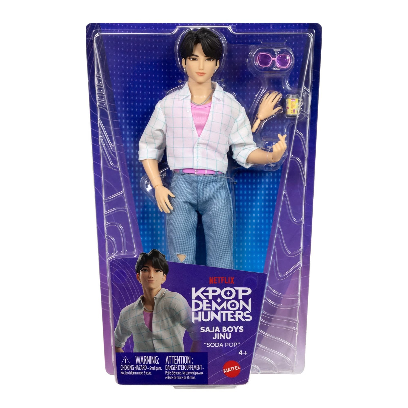 KPop Demon Hunters Saja Boys Jinu Fashion Doll Posable – OFFICIAL – NEW IN HAND