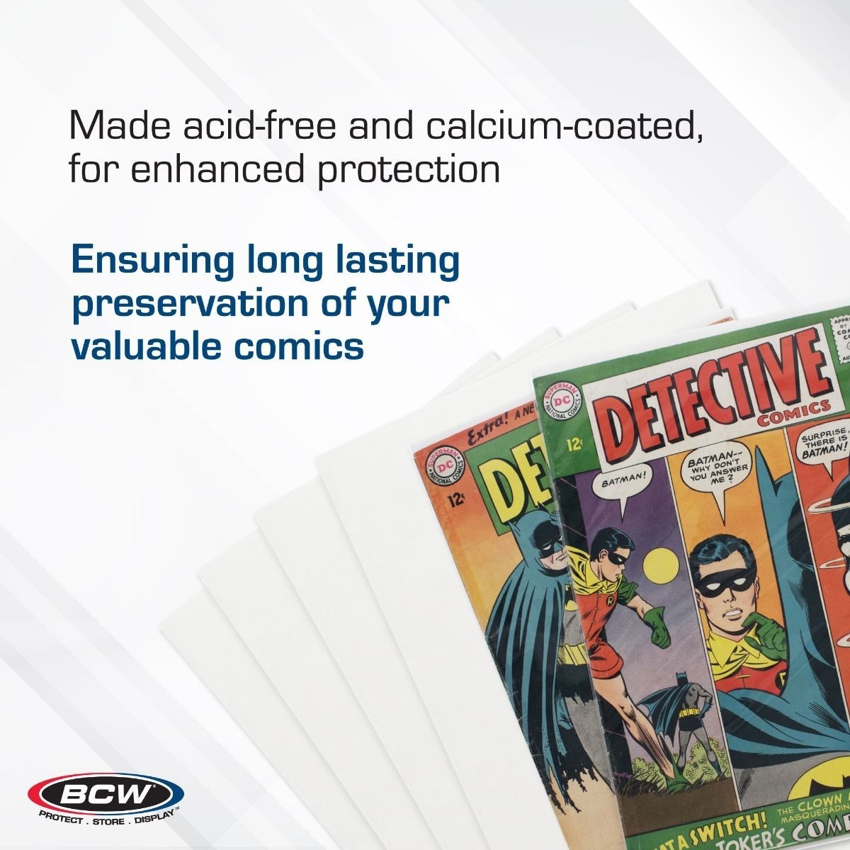 100 Pack – BCW Silver Age Comic Book Backer Boards Acid Free 24PT 7″ X 10 1/2″