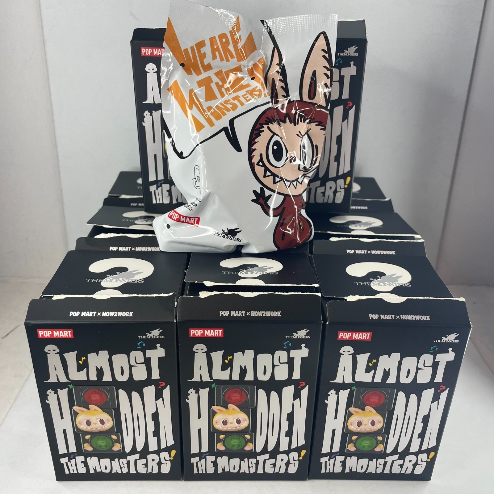 POP MART x Labubu The Monsters Almost Hidden Series Figure Sealed Bag Open Box