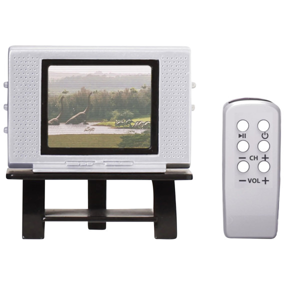 Tiny TV Classics Collectible TV with Real Working Remote (Jurassic Park)