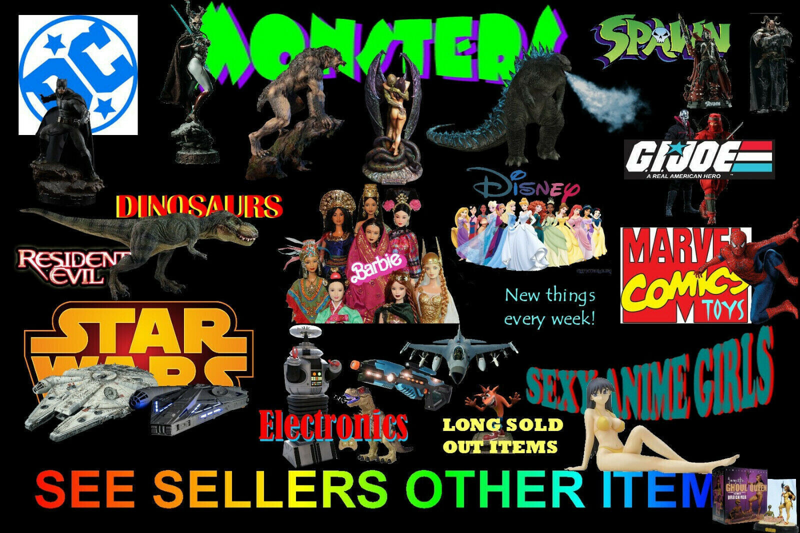 NECA.. 11 MONSTERS 30 Days of Night Vampire Aliens Frankenstein Etc NEVER OPENED