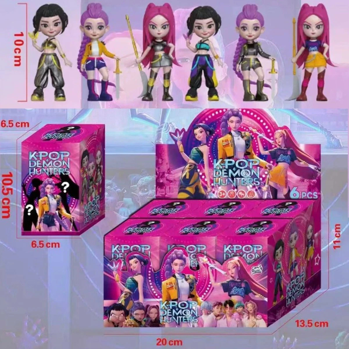 6PCS Set Cosplay Hunters Rumi Mira Zoey Blind Box PVC Toys Action Figure Gift JQ