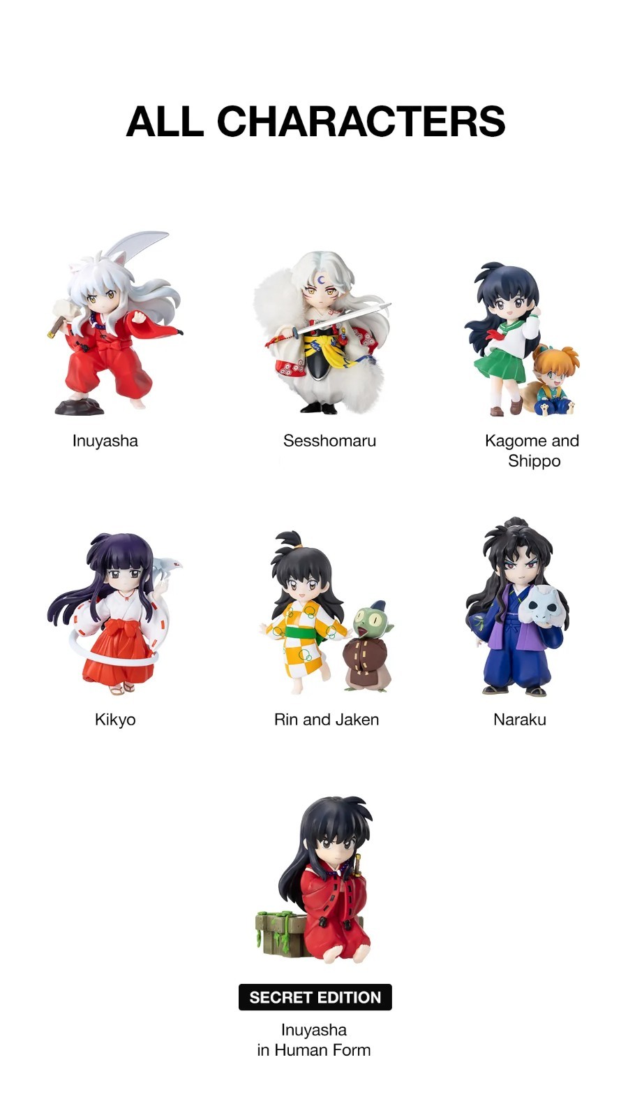 POP MART Inuyasha The Journey of Sengoku Series Confirmed Figure NEW in Open Box