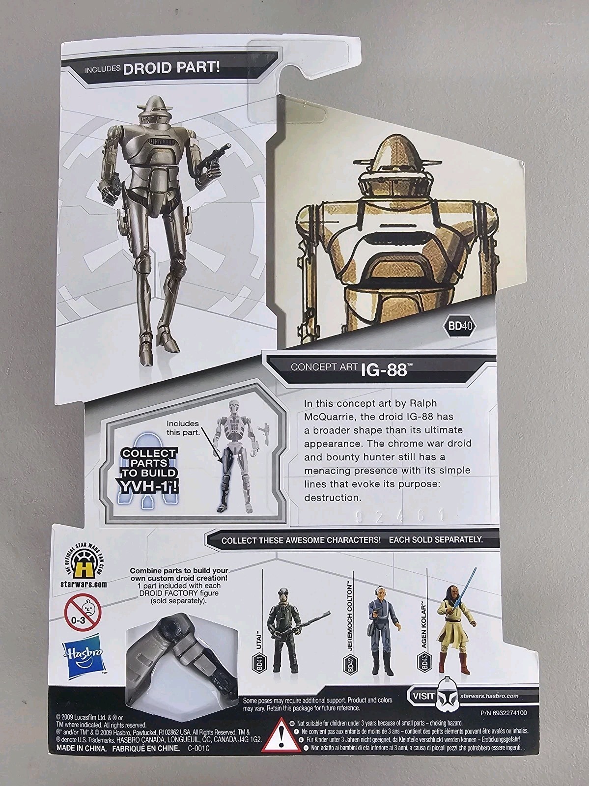 Star Wars IG88 Concept Art Figure BD40 2009 YVH-1