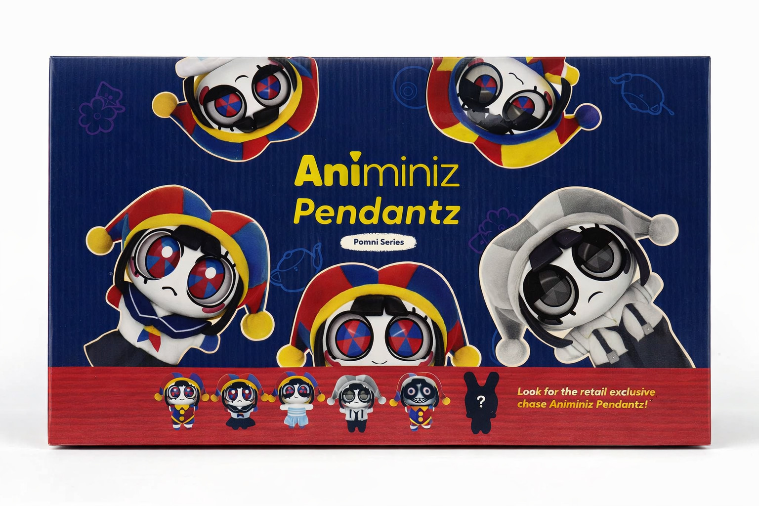 1x Pomni Series The Amazing Digital Circus Animiniz Pendantz Glitch 7″ Blind Box