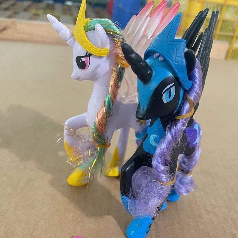 14cm My Little Pony Princess Celestia Nightmare Moon Figures Toys Kids Gift 2Pcs