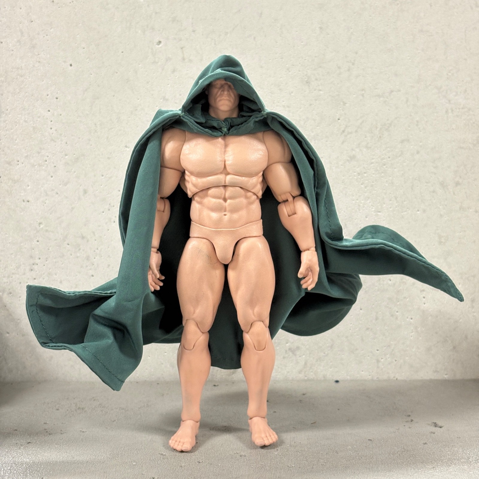 SU-KELHD-GRN: 1/12 Green Wired Hooded Cape for MOTU Keldor or 7″ Action figures