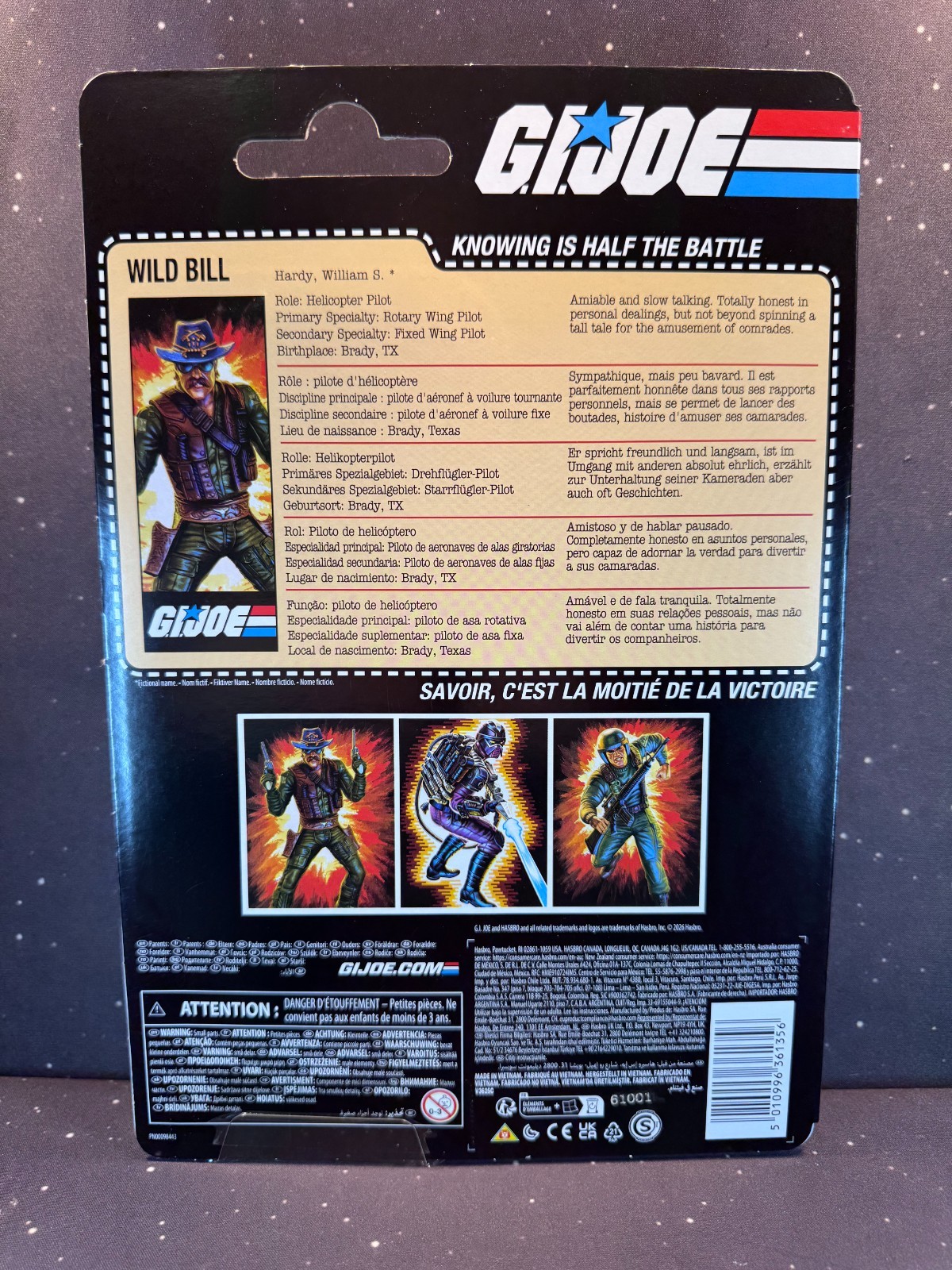 2026 G.I. Joe Classified Series Retro William «Wild Bill Hardy 6» Figure In Hand