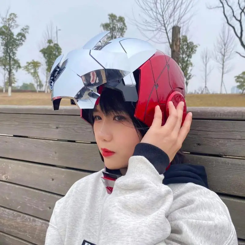New AutoKing 1:1 Mk5 Iron Man Helmet Cosplay Voice Control Eyes with Light Model