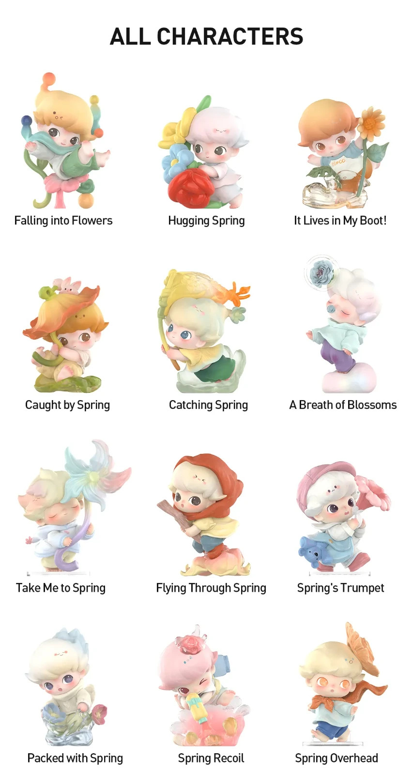 POP MART x Dimoo Moments In Bloom Series Confirmed Figure Sealed Bag in Open Box