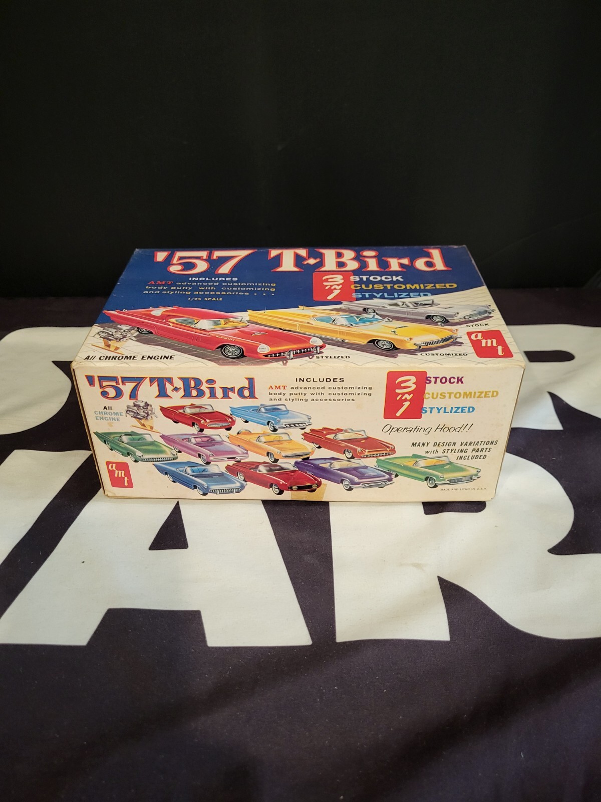 1957 T-Bird Ford Thunderbird 57 Model Kit AMT SMP 3 in 1 1/25 MIB NEW Unbuilt