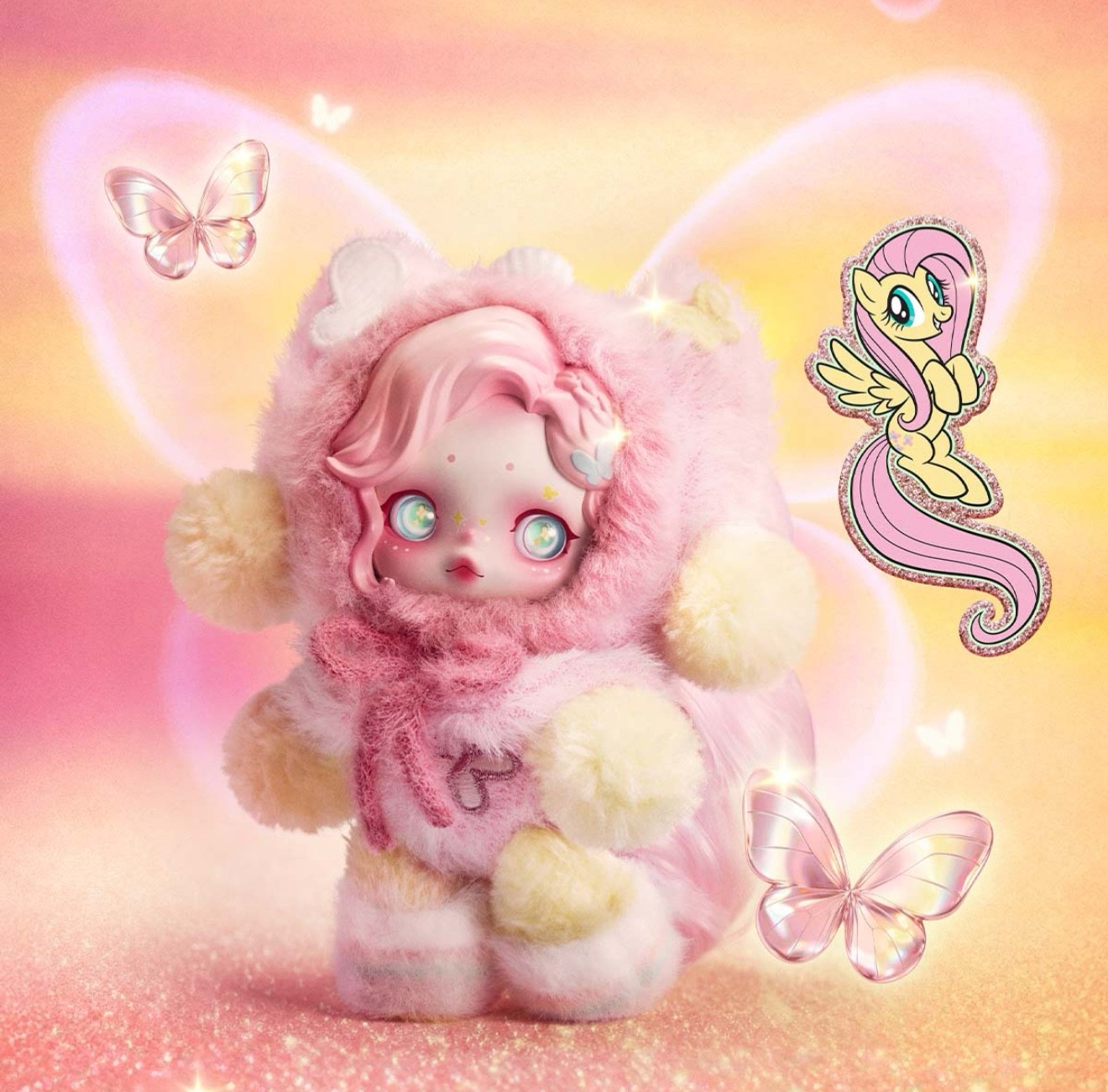Pop Mart Skullpanda My Little Pony Series Pendant Plush Doll